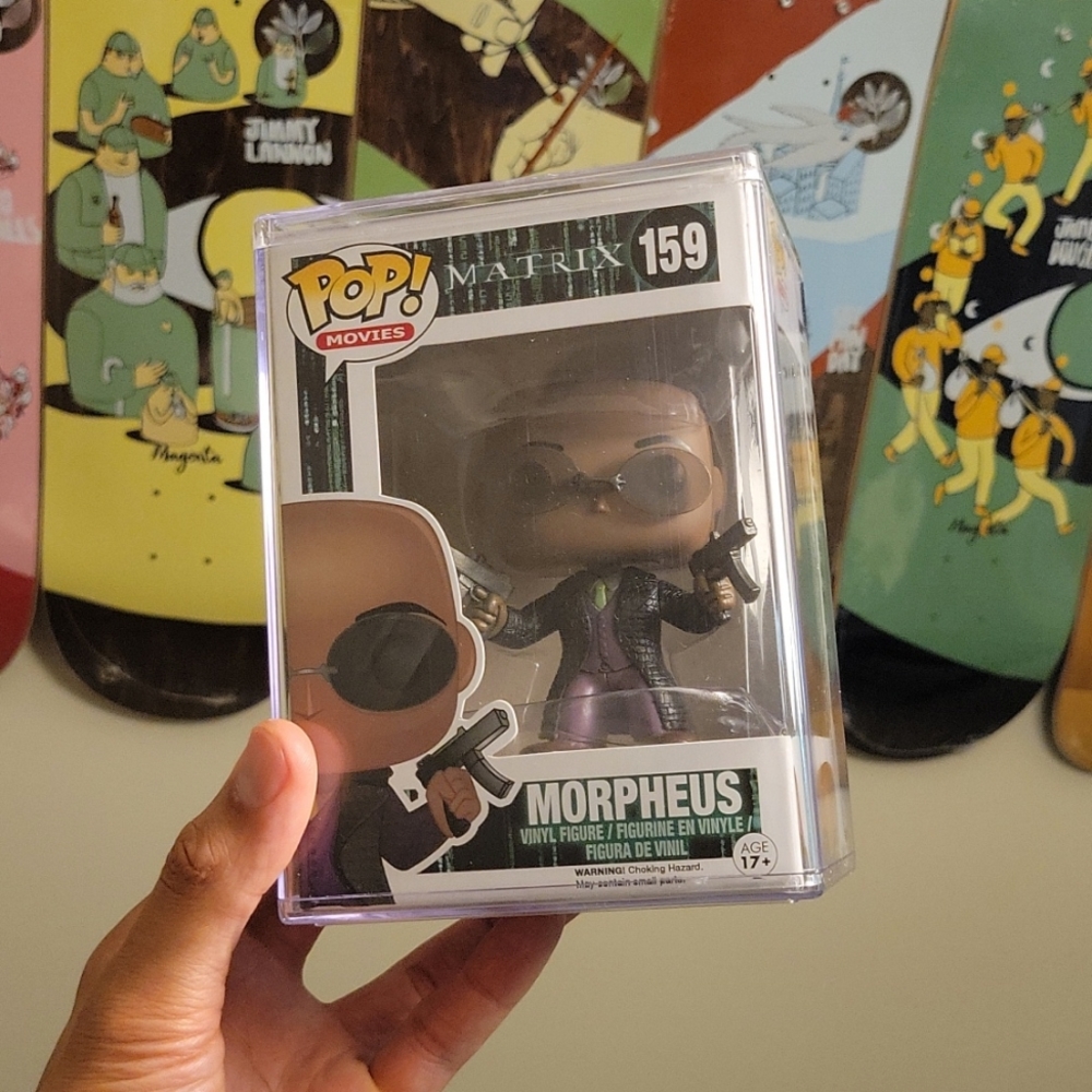 Matrix Morpheus Funko pop in Pop protector